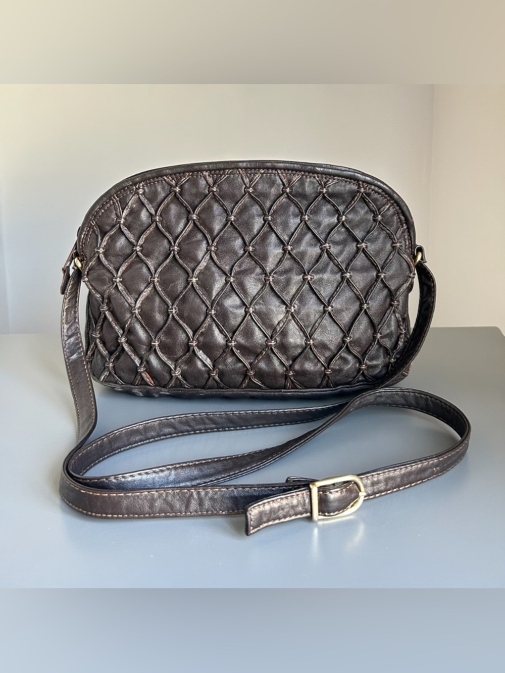 Vintage Leather Crossbody Purse